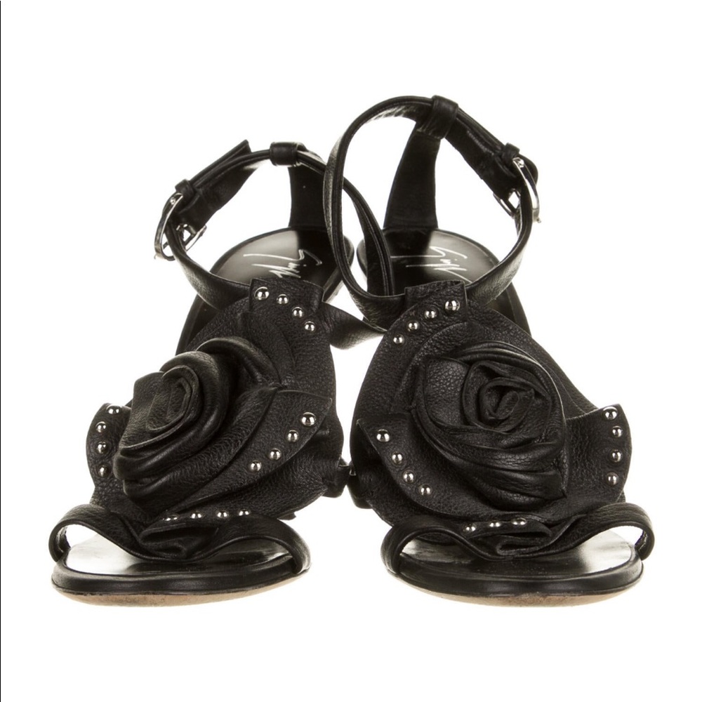 Giuseppe Zanotti leather floral heels